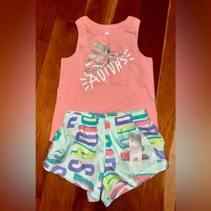 Adidas Pink and Multicolor Kids Matching Set